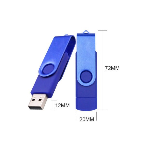 2 in 1 metal rotating OTG mobile phone USB flash drive - Image 4