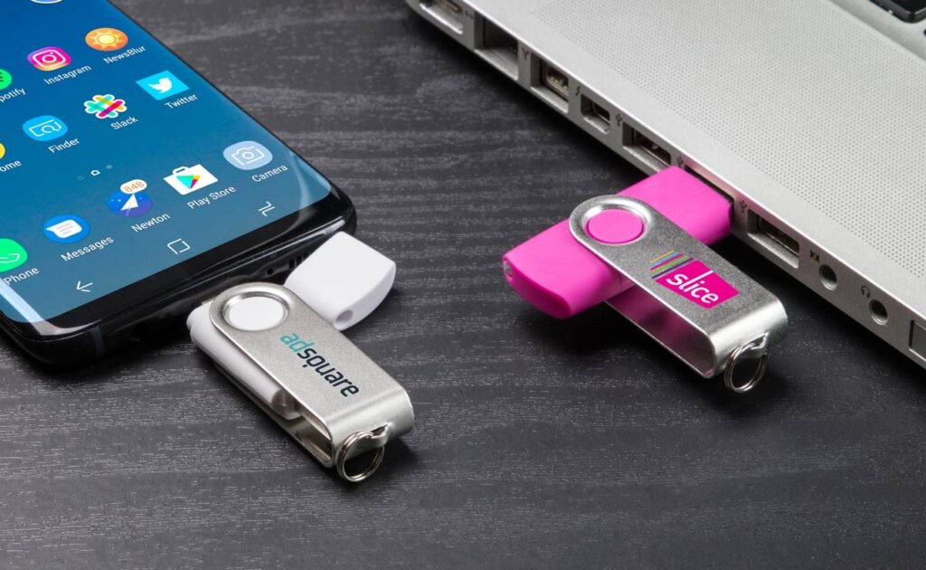 swivel rotating pendrive use in phone and computer