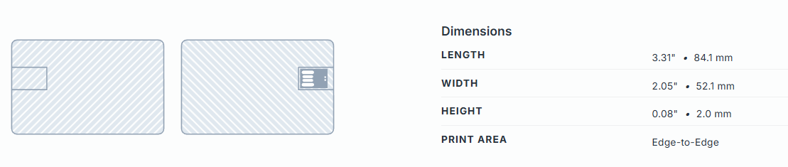 business card thumb drive