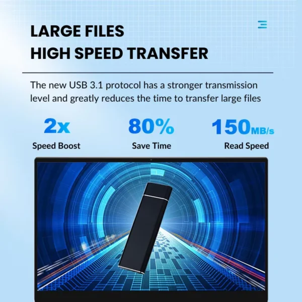 Portable SSD Type C 500GB 1TB 2TB 4TB M.2 External Hard Drive for Smartphones Laptops Tablets - Image 6