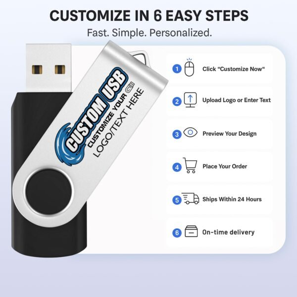 Rotate 128 gb pendrive 32g memory stick with LED indicator - Image 4