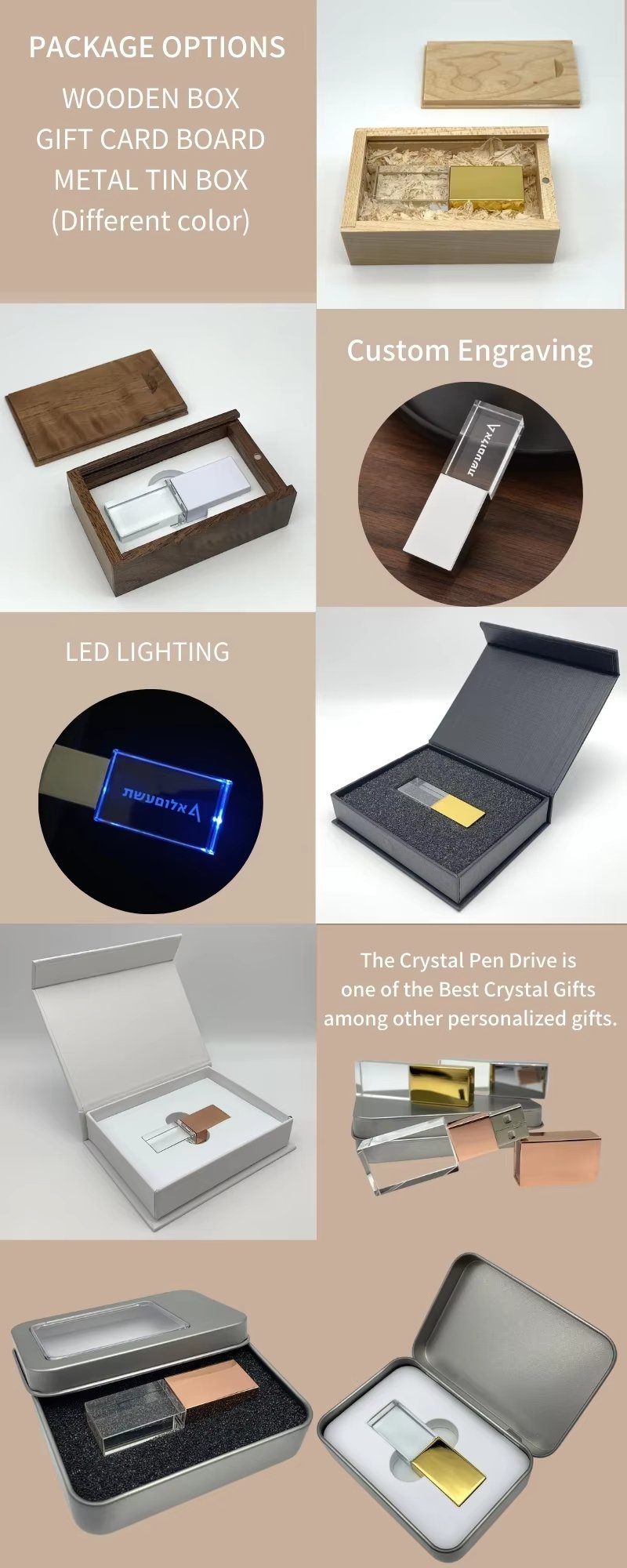 Wedding crystal glass Pendrive