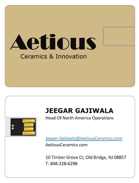Print your brand and contact details on the business card thumb drive
