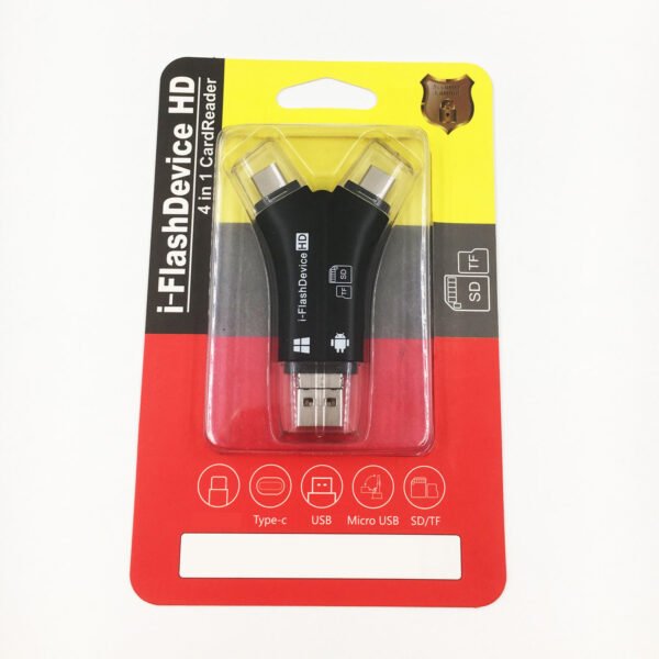 black card reader with package
