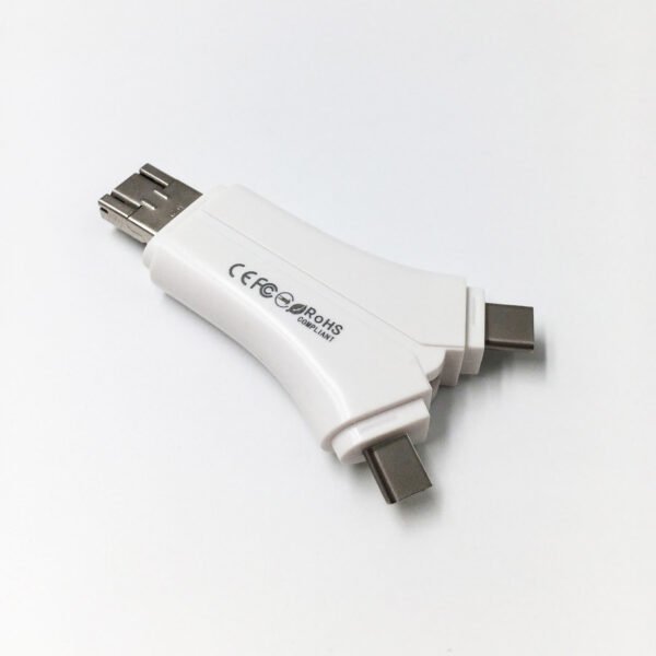 SD Card Reader Y Shape Adapter 4-in-1 Interface Micro USB Type C Iphone TF Card OTG Multifunction Reader - Image 4