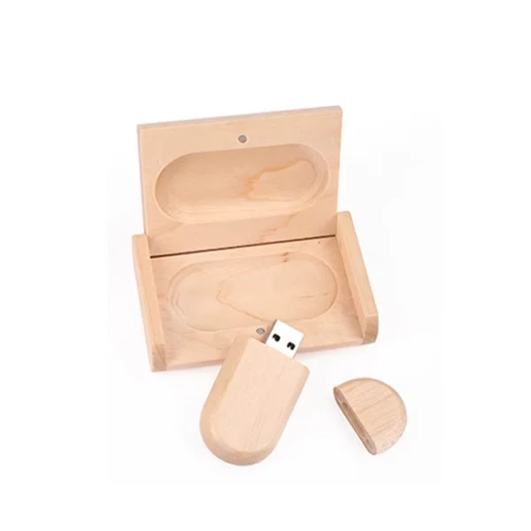 Wooden USB Bamboo USB Drive Walnut Solid wood pendrive - Image 4