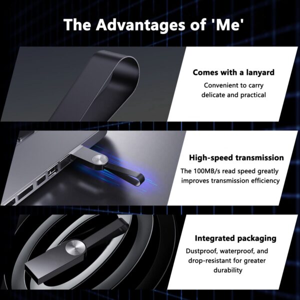 gun black thumb drive