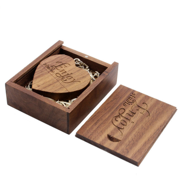 walnut wood pendrive pack in wooden box