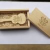 Personalized laser engraved guitar bamboo wood usb stick set, slide wooden gift box with custom monogram and date engraving for music gift