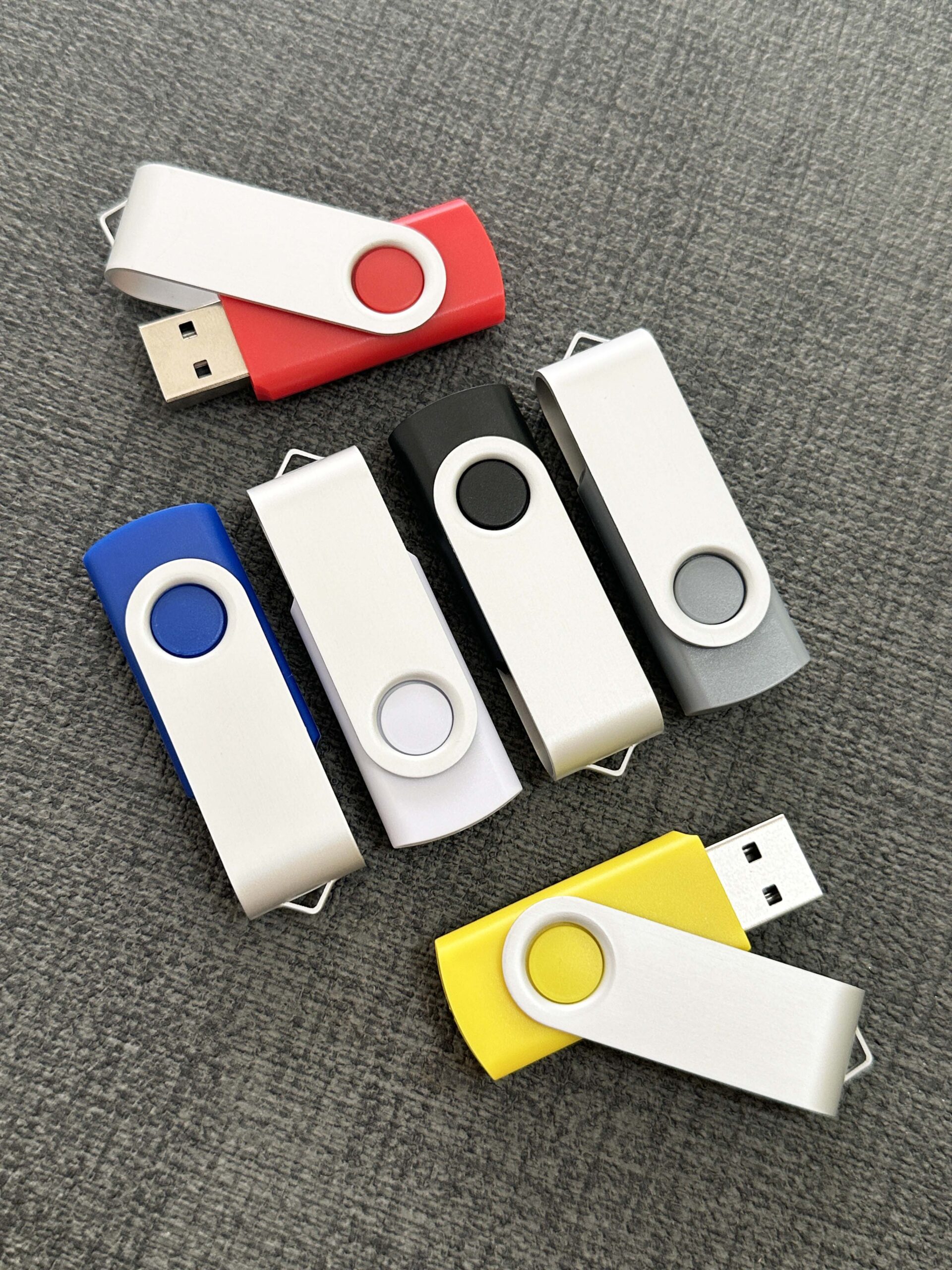 yellow red white black blue grey pendrive