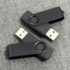 black rotating pendrive front and back side