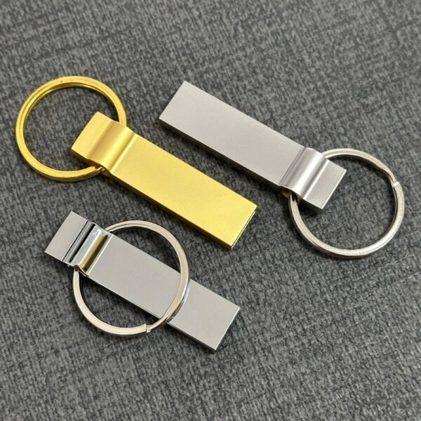 silver gold color keyring pendrive