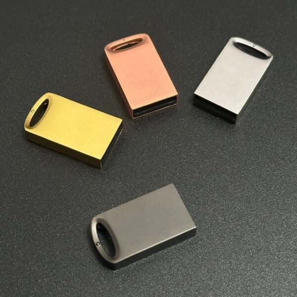 SMU127 mini metal thumb drive in gold silver black champagne colors