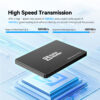 T100 SSD high speed transmission with 500MB/s read and 480MB/s write for smooth gaming and software loading