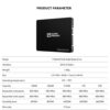 T100 SSD product parameter SATA III 6Gb/s 128GB to 2TB capacity 500MB/s read 480MB/s write 40TBW to 640TBW 3 year warranty