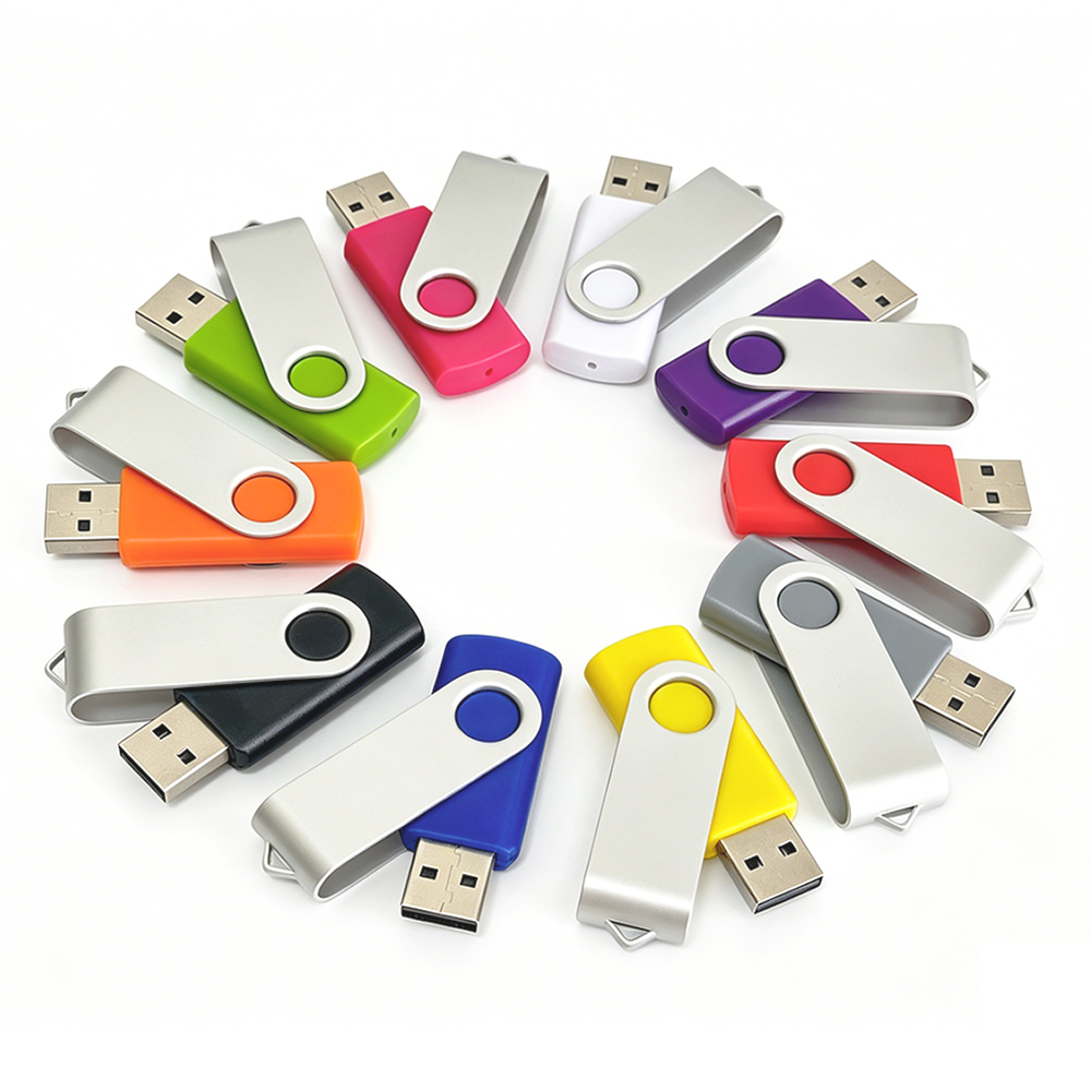 full color red blue pink green black white swivel pendrive