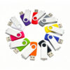 Swivel USB flash drive available in multiple colors - silver black blue red gold rotating pendrive