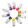 Swivel USB flash drive silver metal casing 360 degree rotating