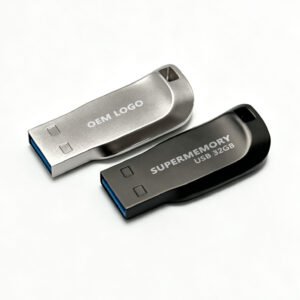 CZ74 metal USB flash drive showing ultra-thin 4mm metal body with brushed texture and capless design